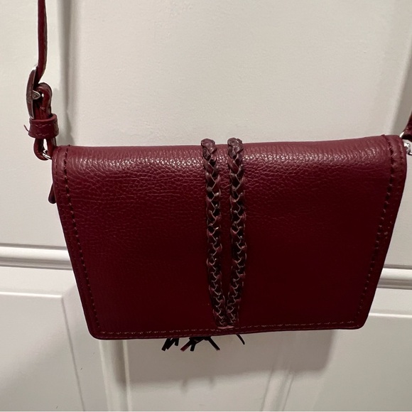 Brighton Burgundy leather crossbody mini-bag/wallet - Picture 9 of 15